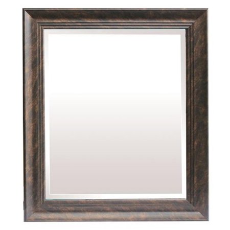BACK2BASICS 27 in. Home Decor Framed Mirror, Medium - Dark Bronze BA2503611